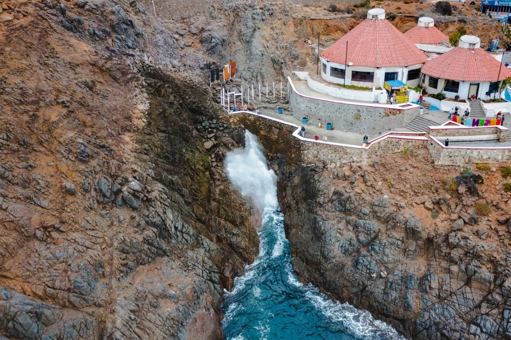 Famous blowhole of La Bufadora