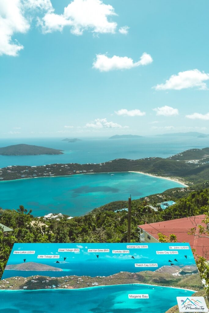 Beautiful view of St. Thomas from Mountain Top