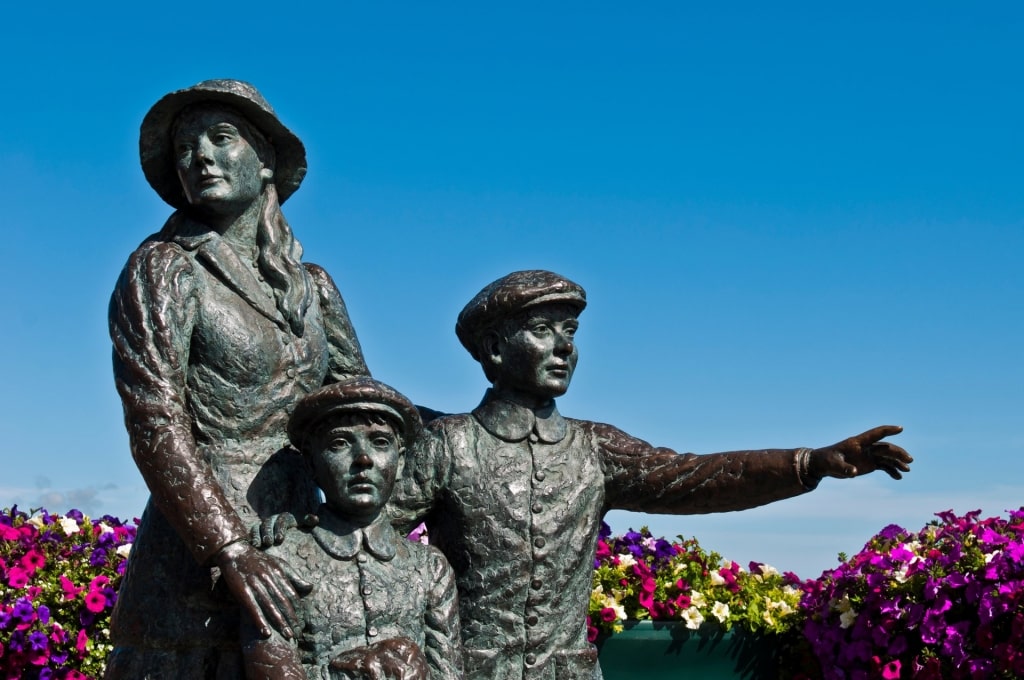 Popular statue of Annie Moore