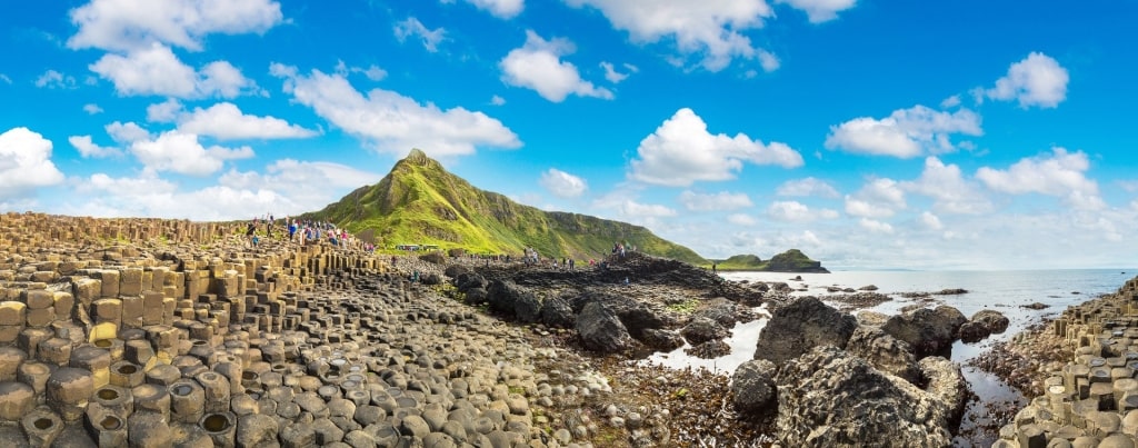 Popular coastline of Giant’s Causeway in Ireland