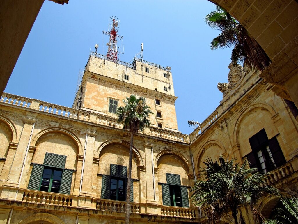 Exterior of Grandmaster’s Palace in Valletta
