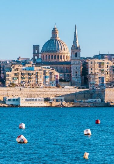 Picturesque coast of Valletta, Malta