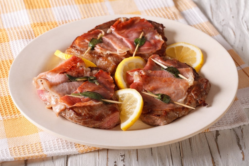 Plate of meaty Saltimbocca Alla Romana