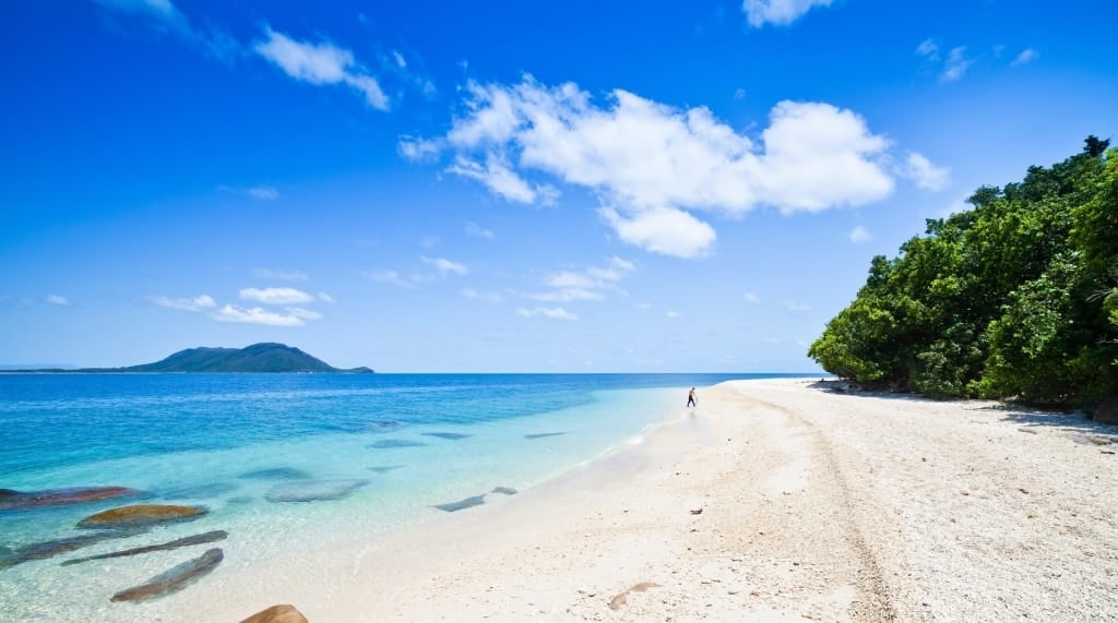 Beautiful white sands of Nudey Beach, Fitzroy Island