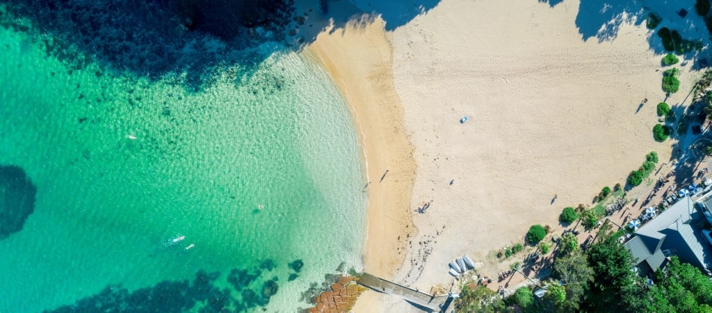 Teal green waters of Shelly Beach, Sydney