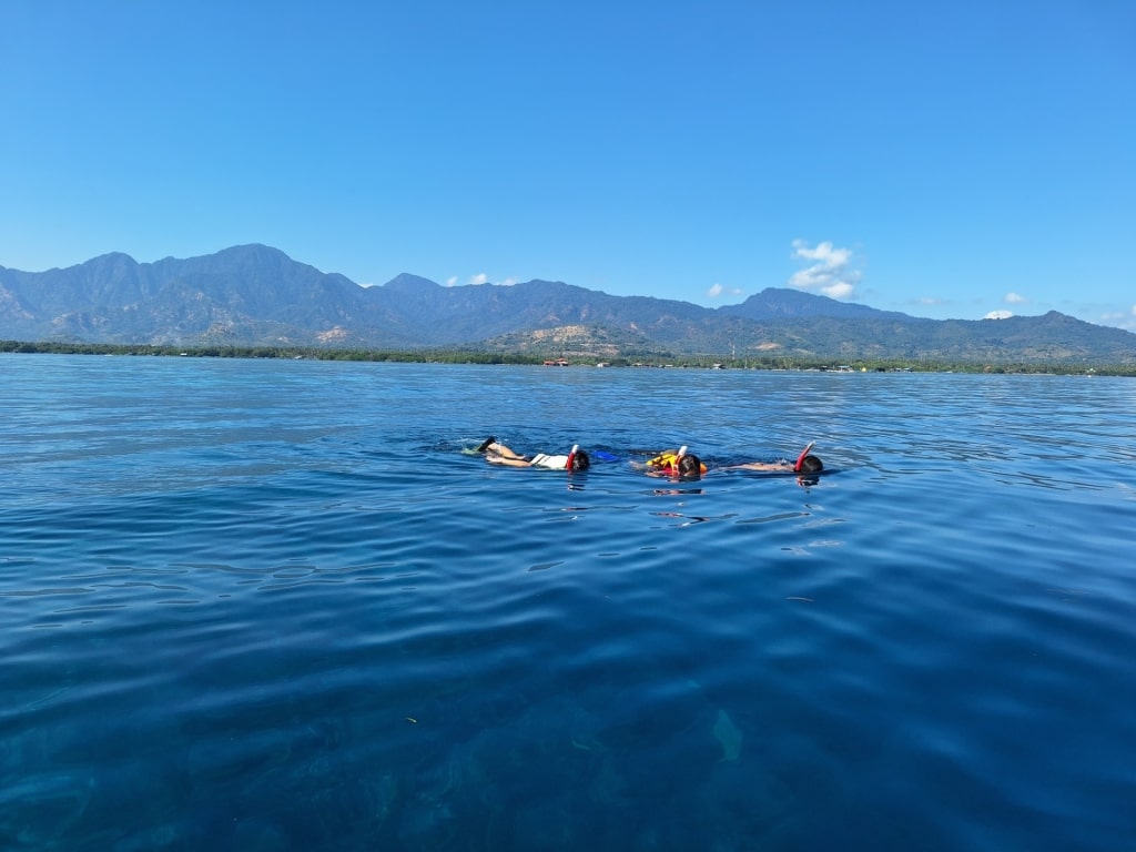 People snorkeling in Sumberkima
