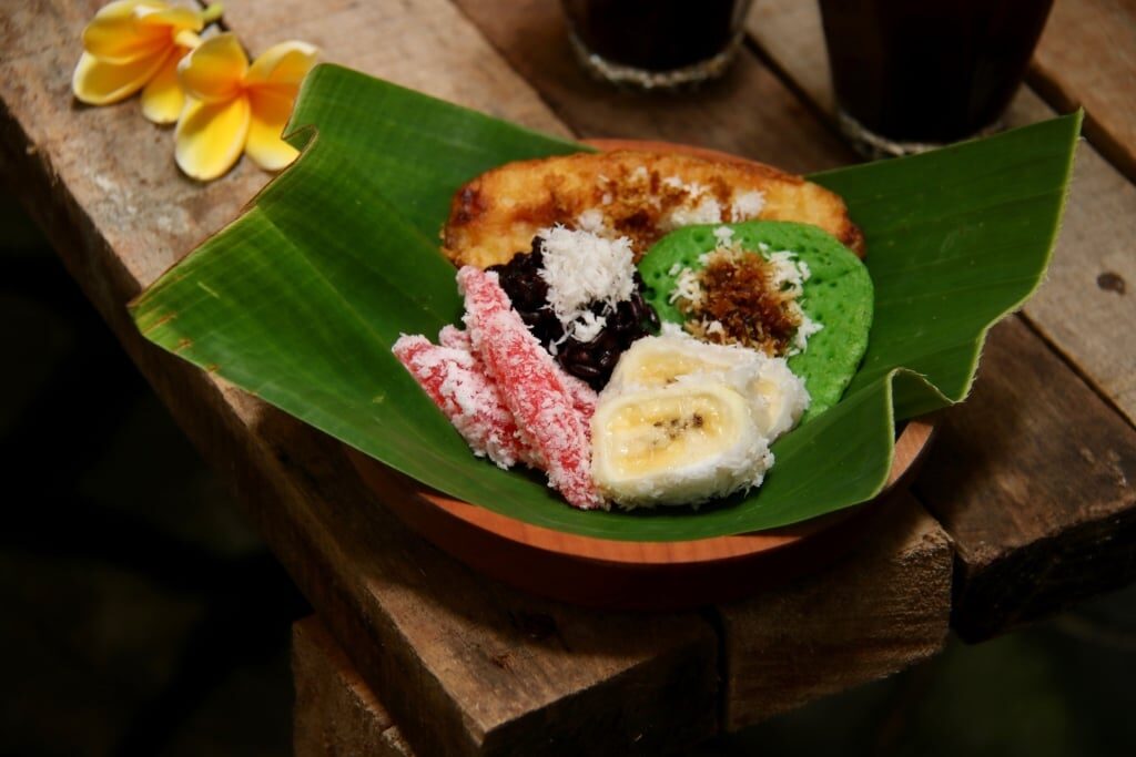 Traditional Balinese cakes on a plate