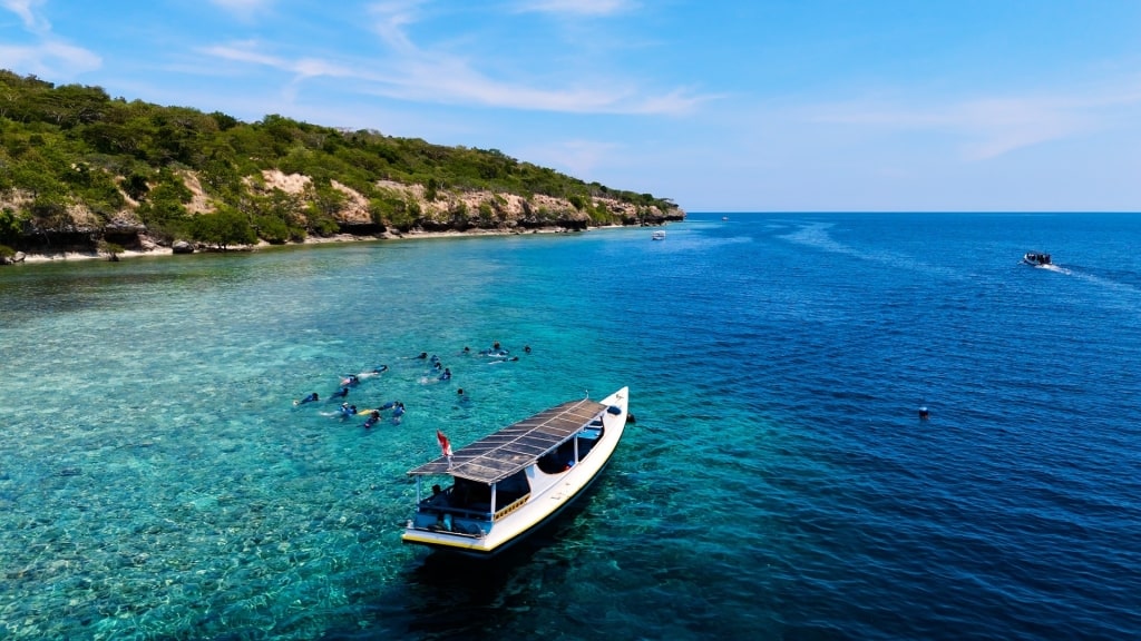 Deep blue waters of Menjangan Island