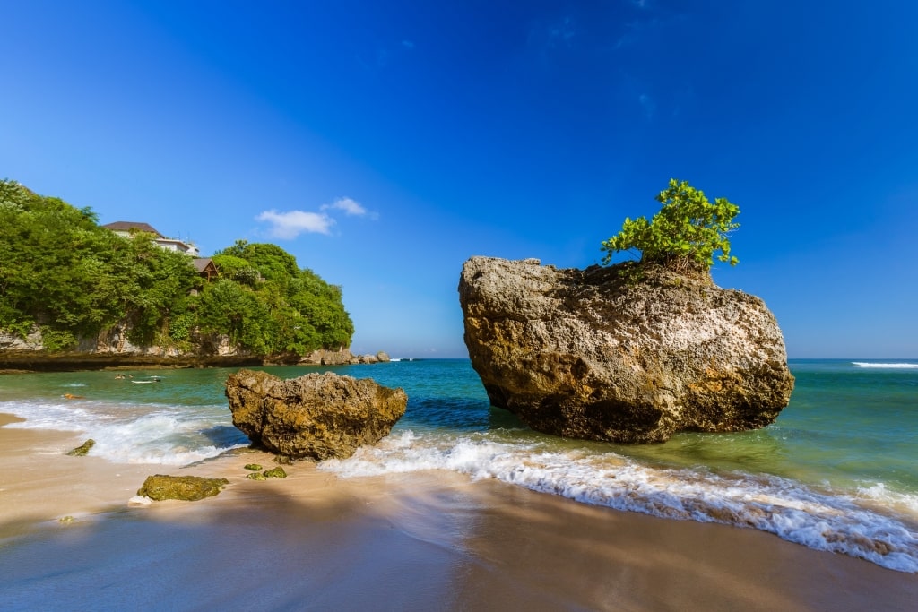 Rock formation at Padang Padang Beach, Uluwatu