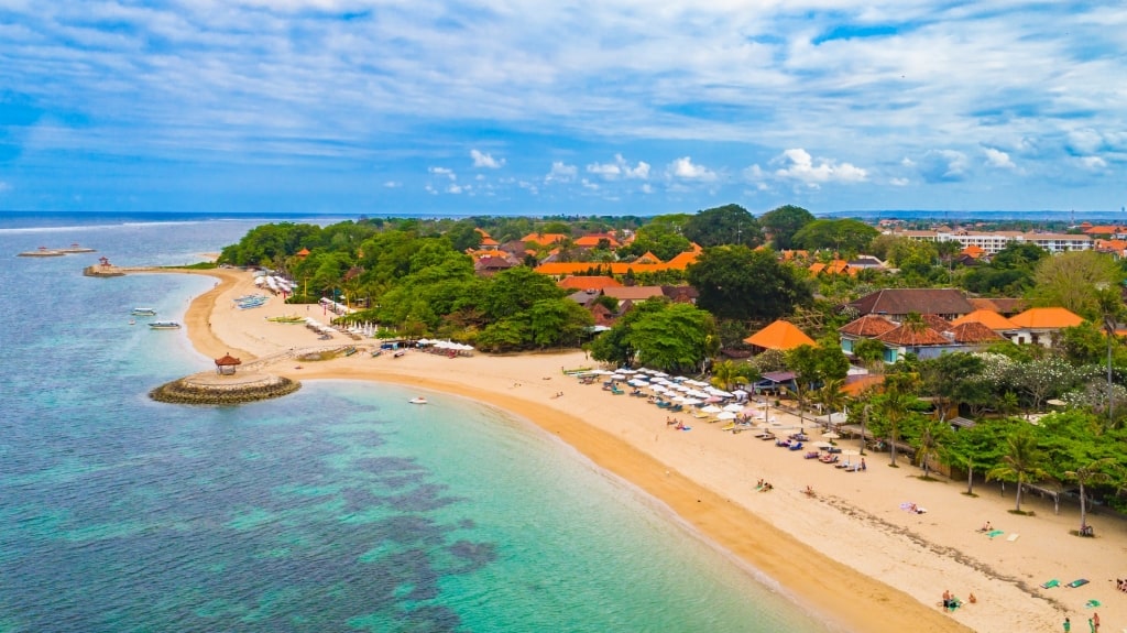 Golden sands of Sanur Beach