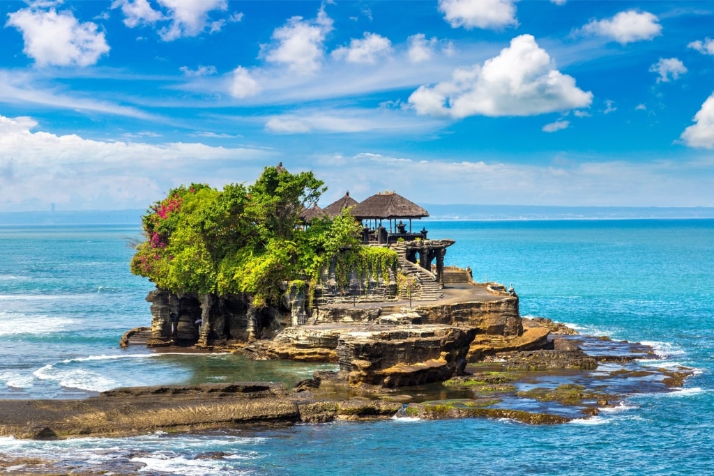 Rugged landscape of Tanah Lot Temple