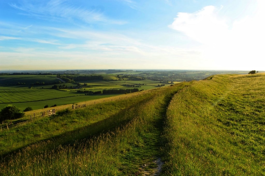 Lush landscape of Old Winchester Hill