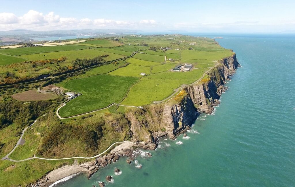 Aerial view of The Gobbins, Belfast