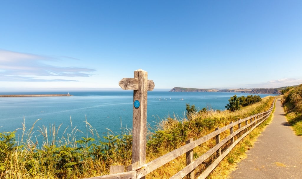 View of the water from the Wales Coastal Path, near Liverpool