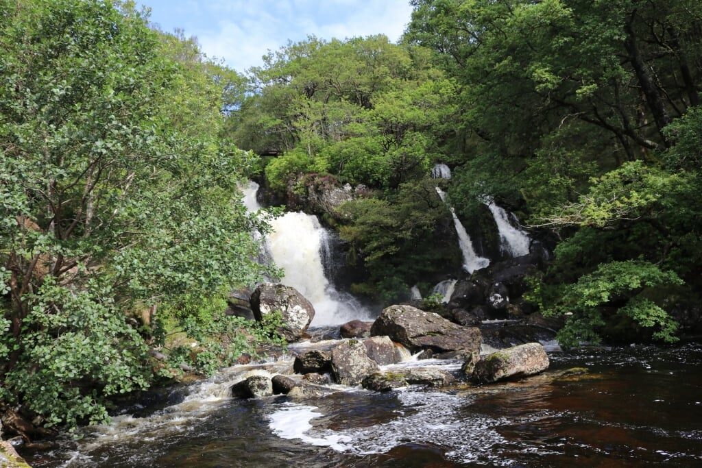 Majestic view of Inversnaid Waterfall