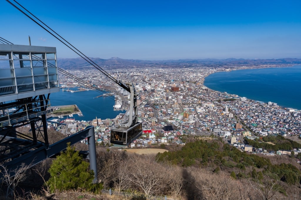 Scenic view of the city from Mount Hakodate, Hakodate