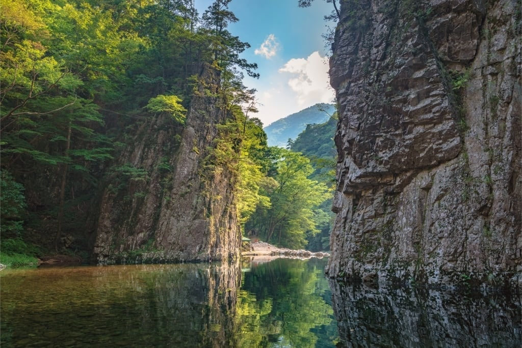 Pretty landscape of Sandankyo Gorge, near Hiroshima