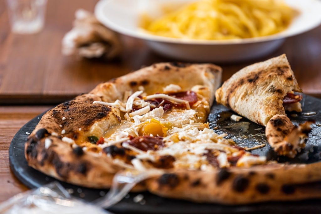 Pizza at the Mercato Centrale, Florence