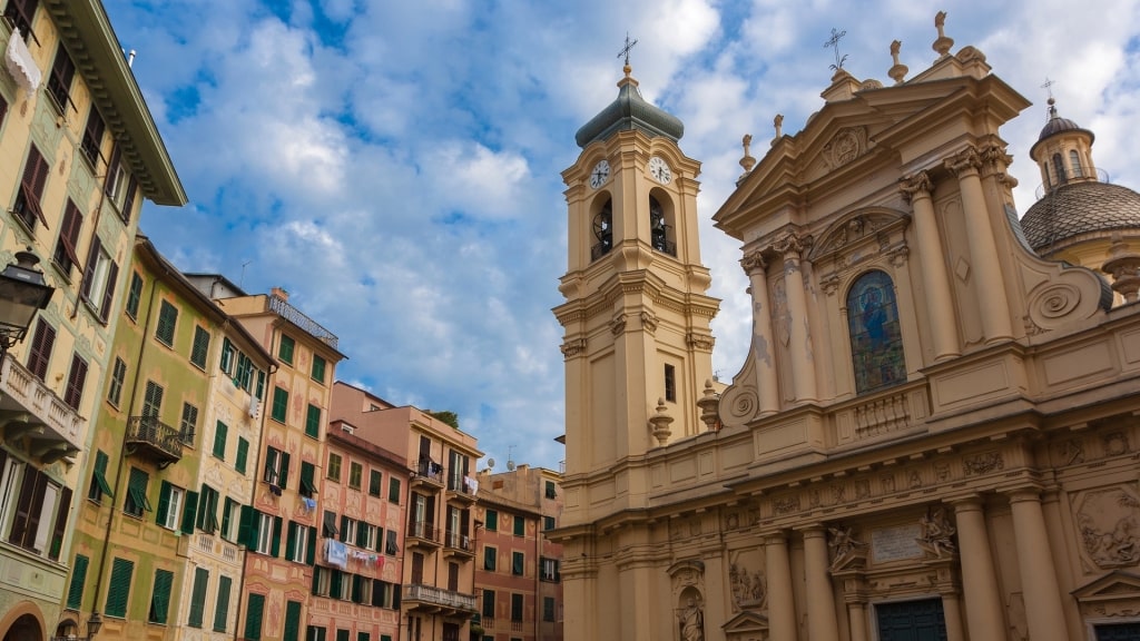 View of Basilica di Santa Margherita d'Antiochia within the city square