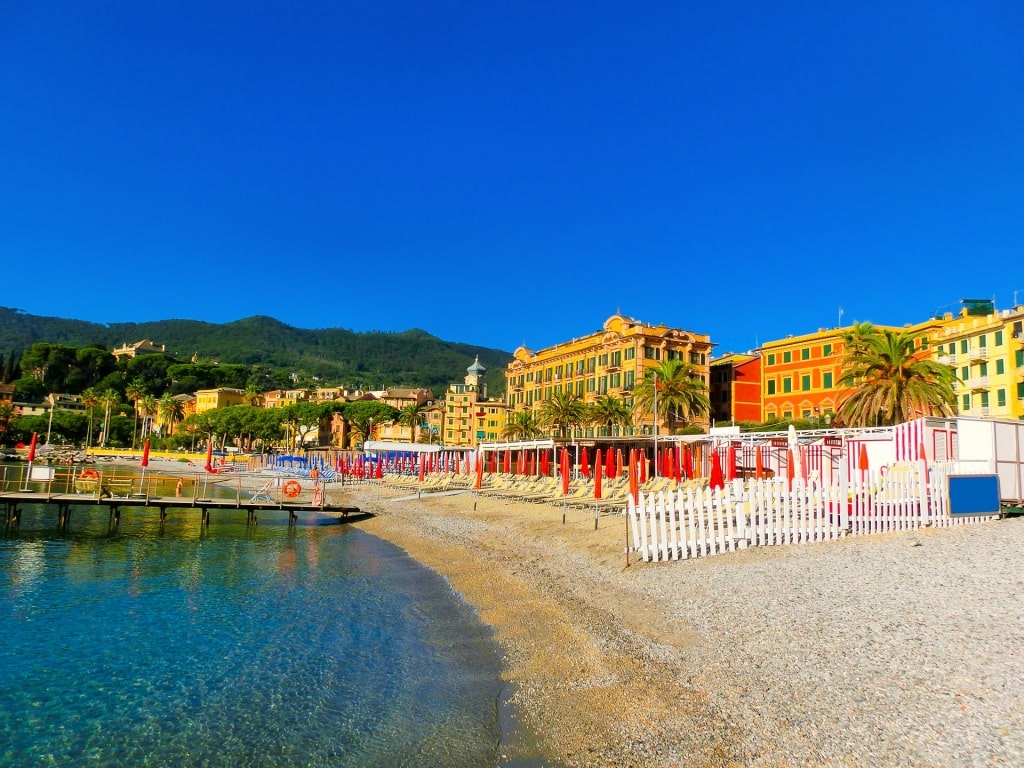 Golden sands of Santa Margherita Beach