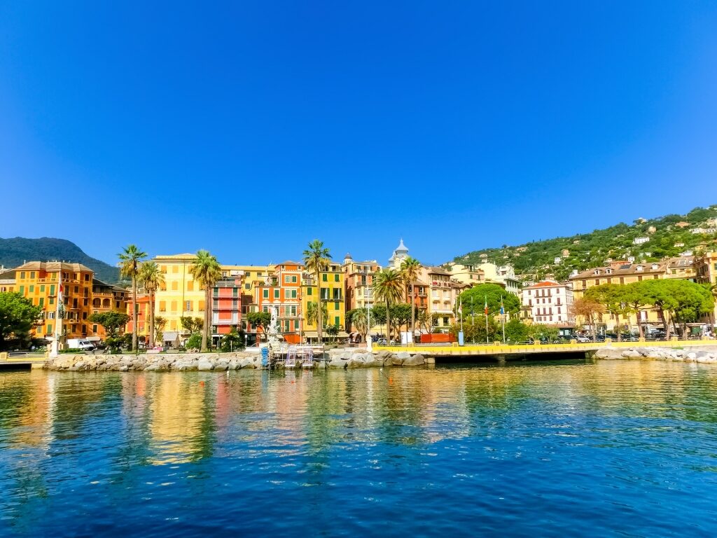 Colorful waterfront in the Italian Riviera