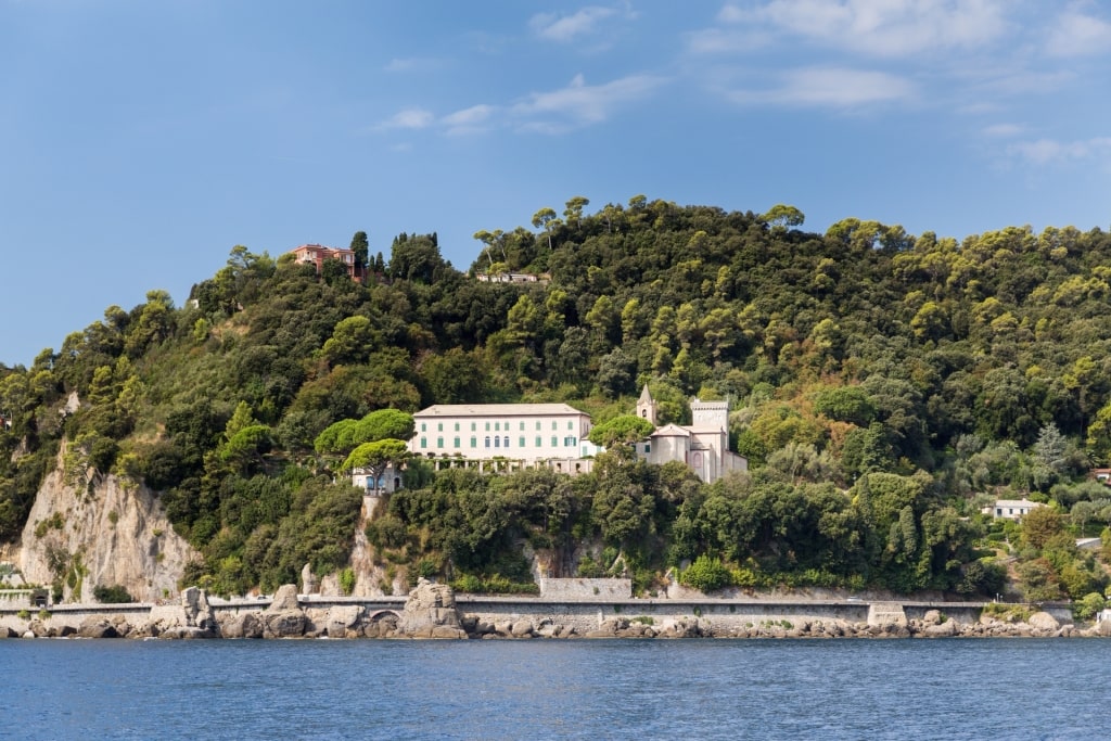 View of San Gerolama Abbey from the water