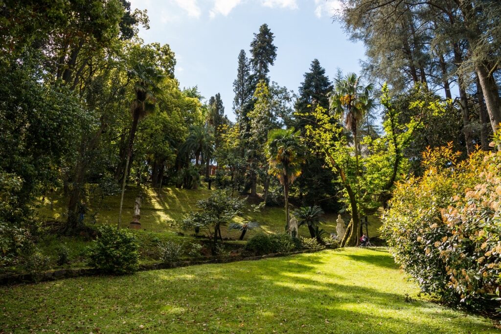 Lush landscape of Villa Durazzo