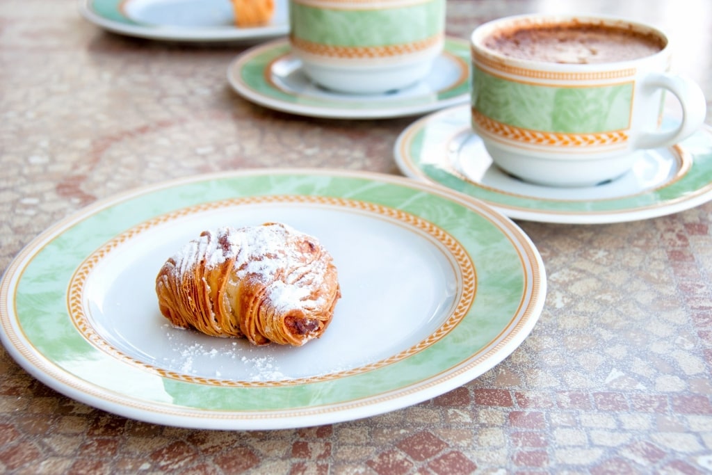 Plate of decadent sfogliatelle