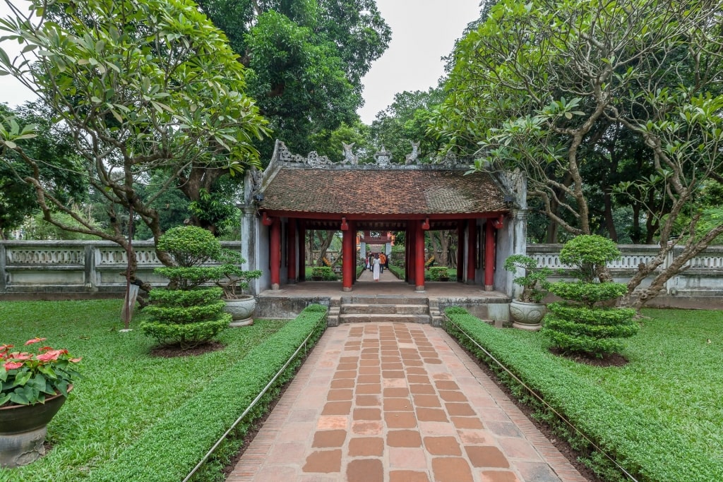 Lush landscape of Temple of Literature