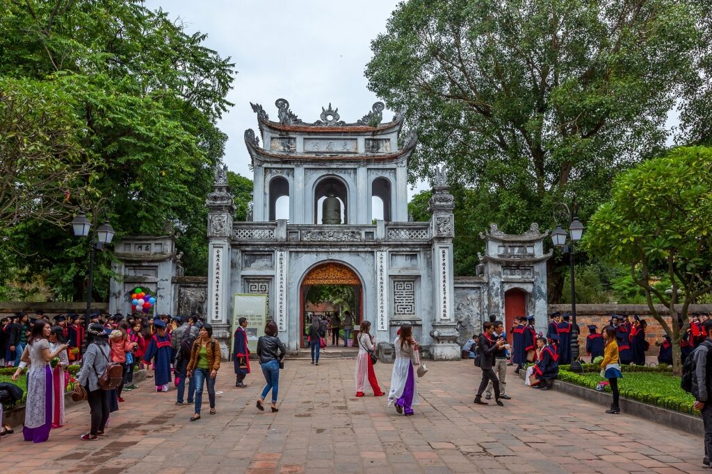 Visit Temple of Literature, one of the best things to do in Hanoi