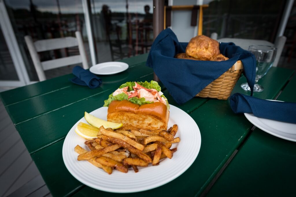 Lobster rolls with fries on the side