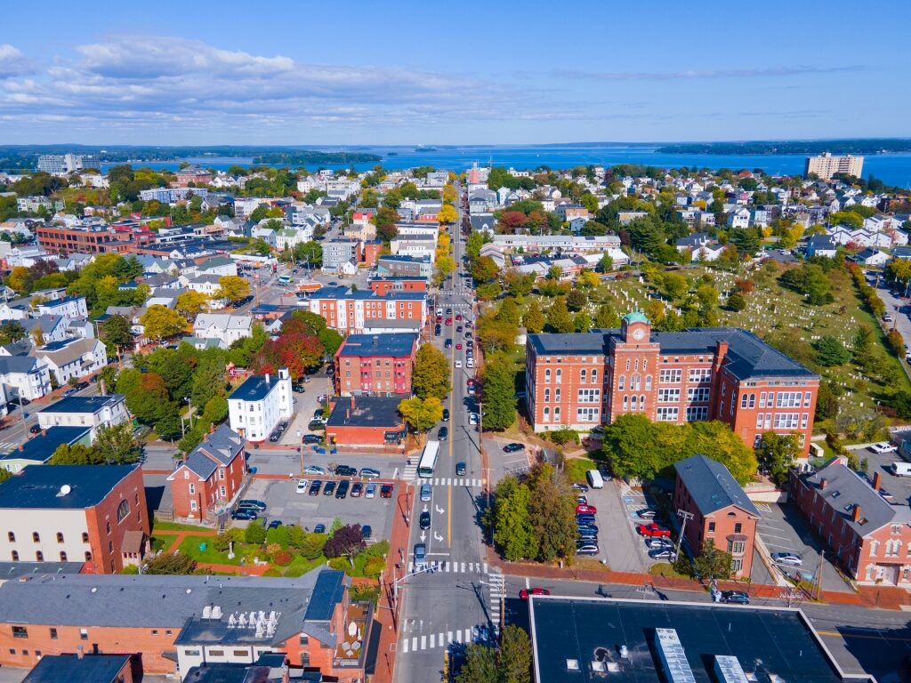 Aerial view of the Arts District