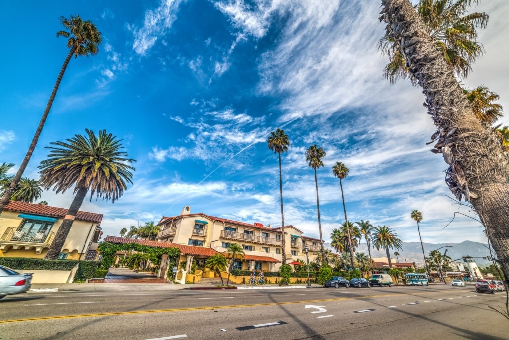 Wide road of Cabrillo Boulevard Bike Path