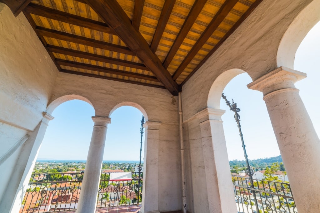 View from the Tower deck of Santa Barbara County Courthouse