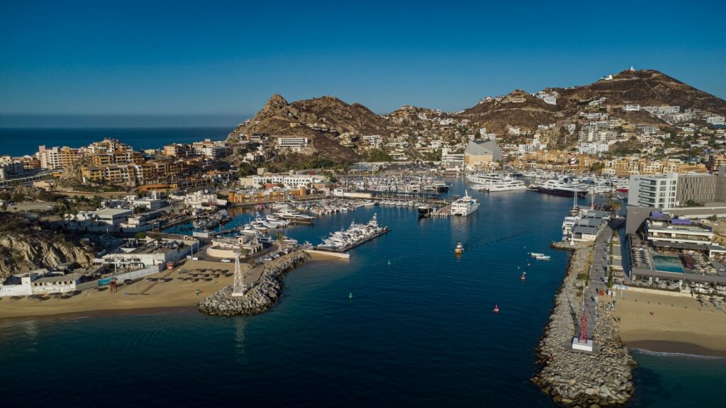 Deep blue waters surrounding San Lucas Marina