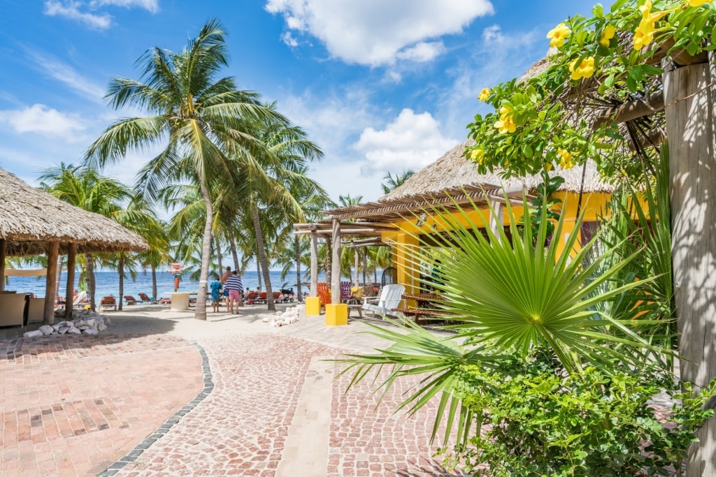 Restaurant along Blue Bay Beach