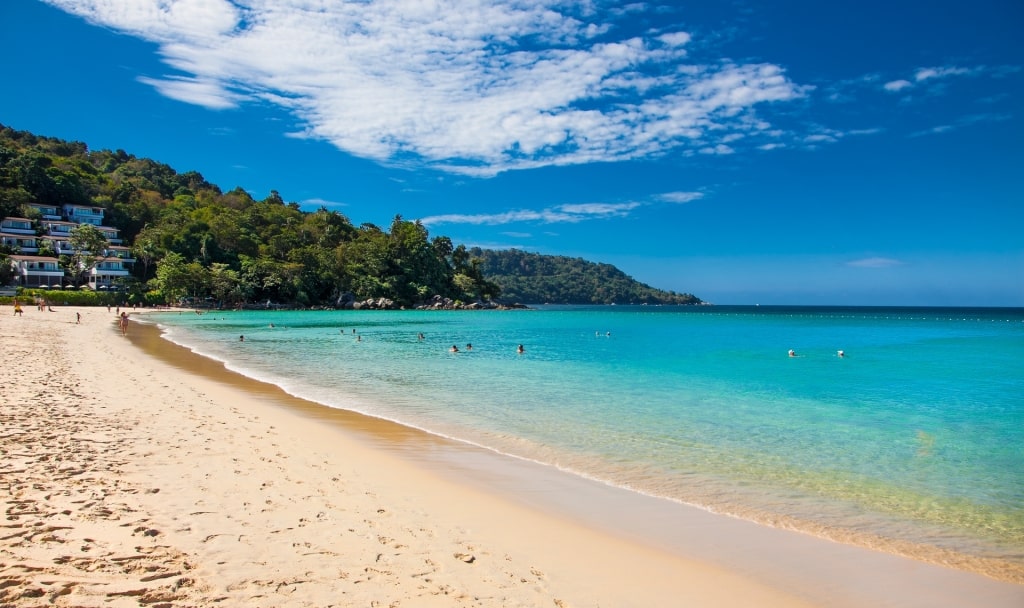 Long stretch of sand of Kata Beach