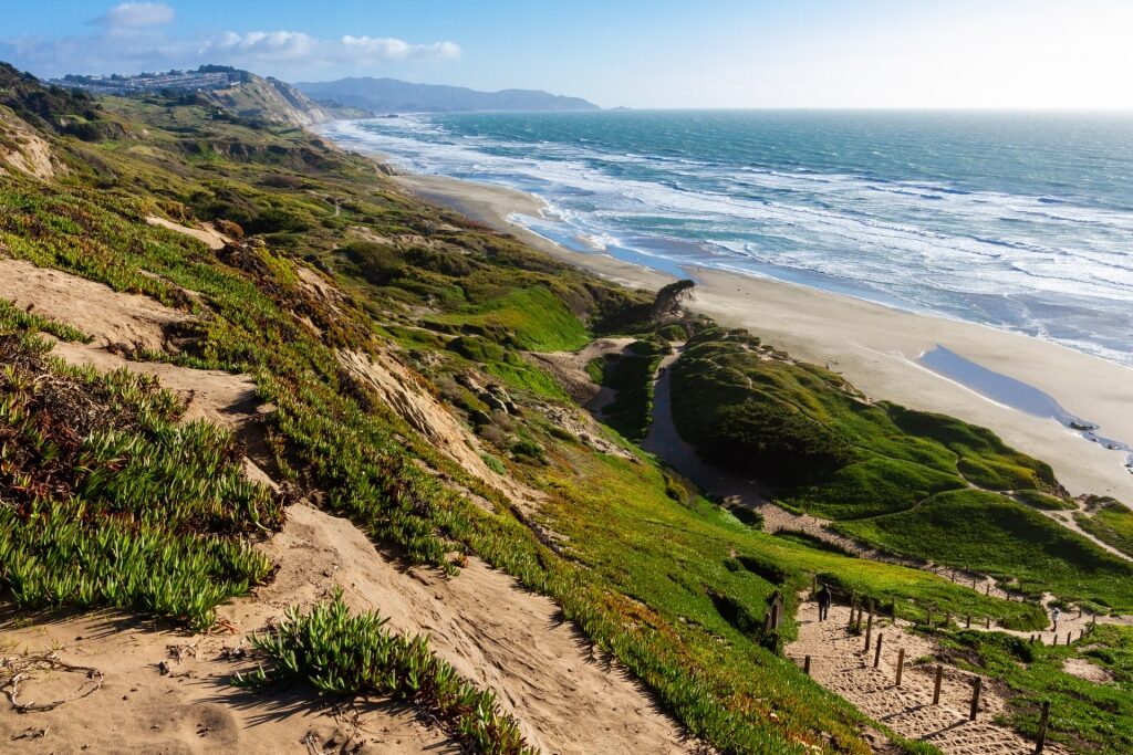 View of Fort Funston Beach from the cliff