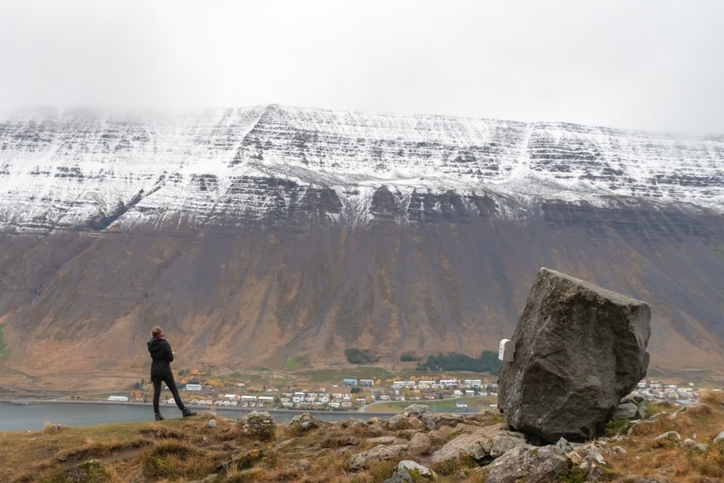 Iconic Troll Seat in Isafjordur, Iceland