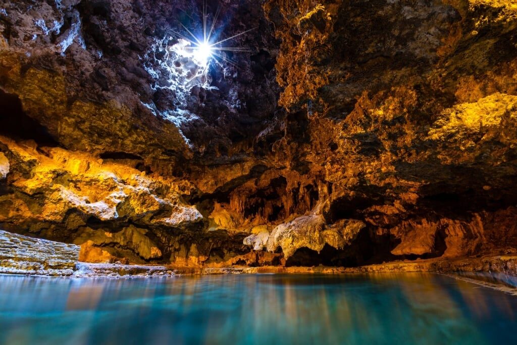 Beautiful view inside the Cave and Basin National Historic Site