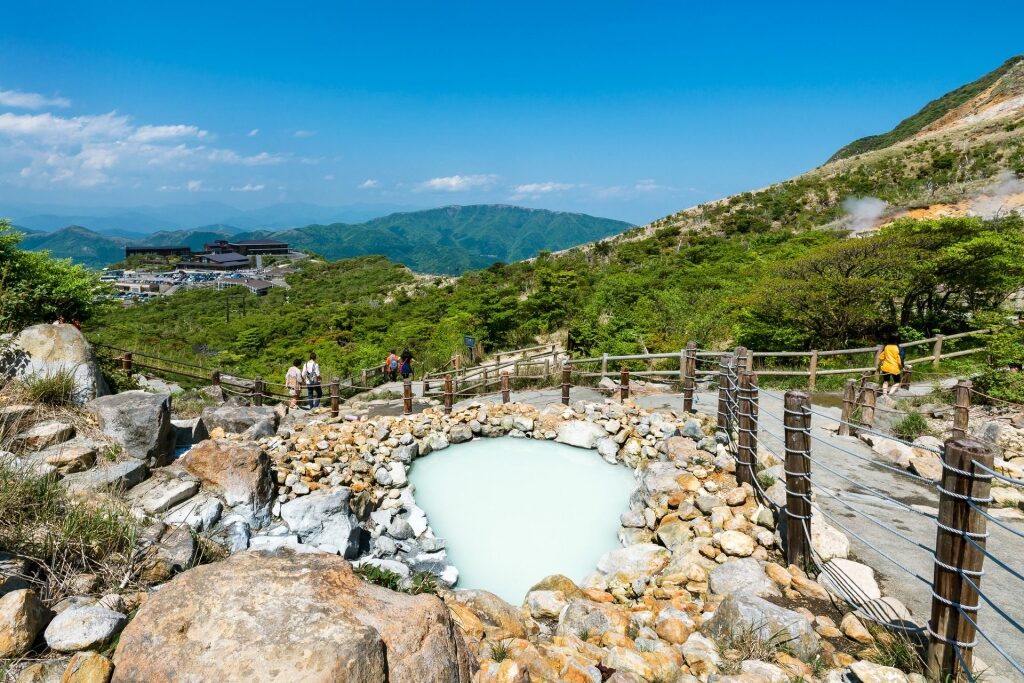 Owakudani Valley, one of the best hot springs in the world