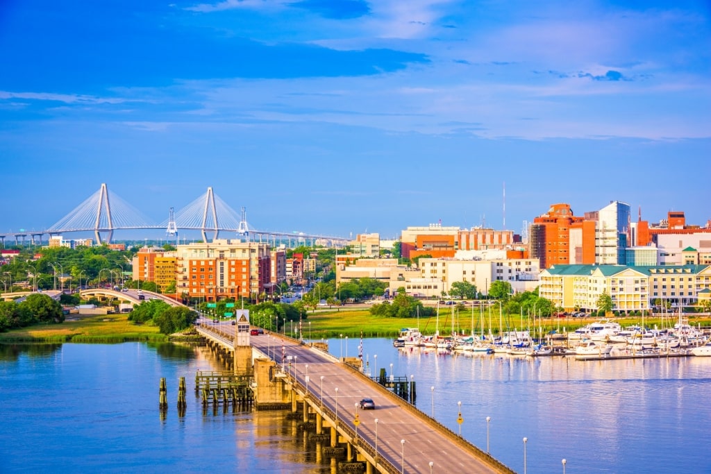 Scenic skyline of Charleston, South Carolina