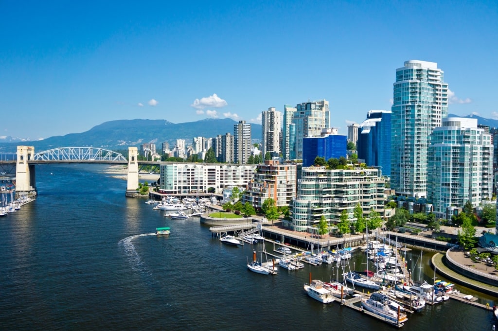 Beautiful skyline of Vancouver, British Columbia