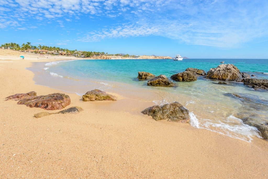 Golden sands of Chileno Beach