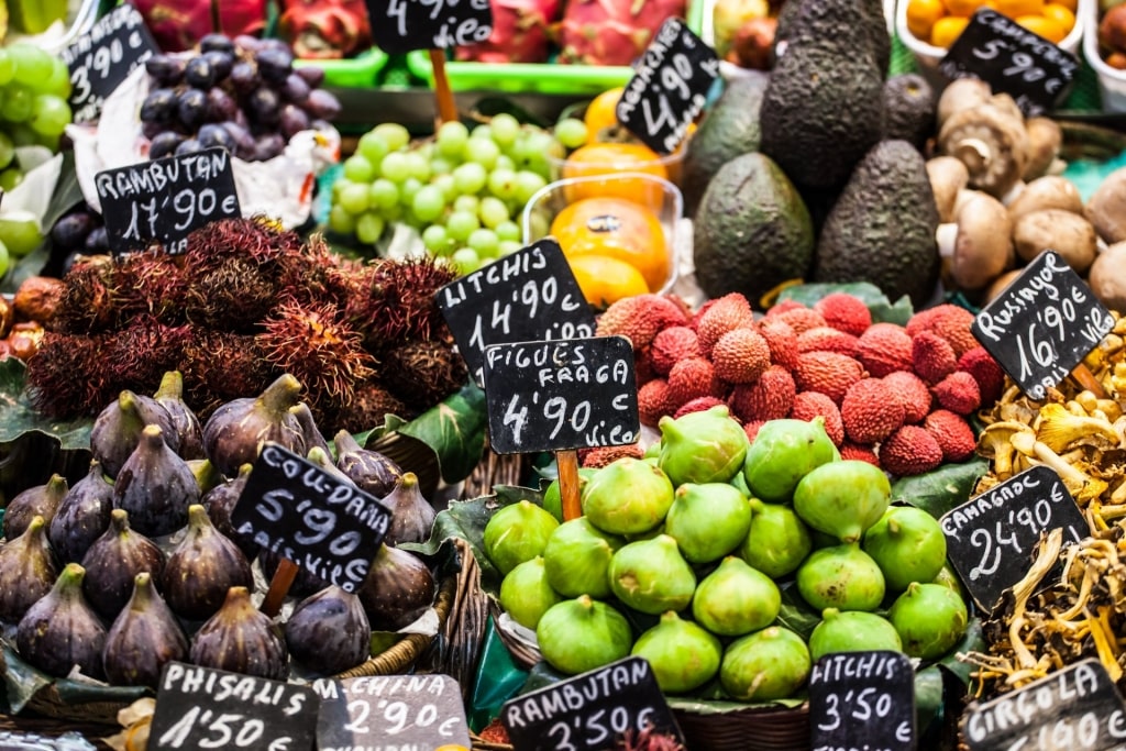 Fresh fruits at the Mercato Santa Florentina