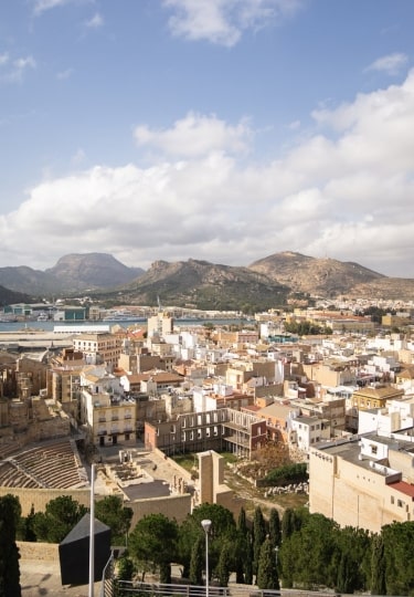 Aerial view of Cartagena Spain