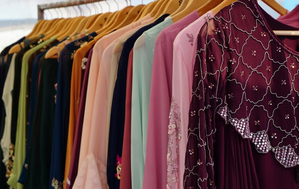 Sarees inside a store in Mumbai