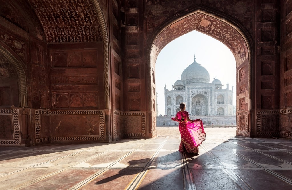 Woman wearing saree