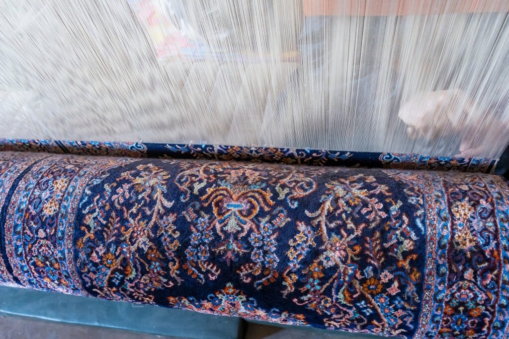 Colorful Kashmiri carpet