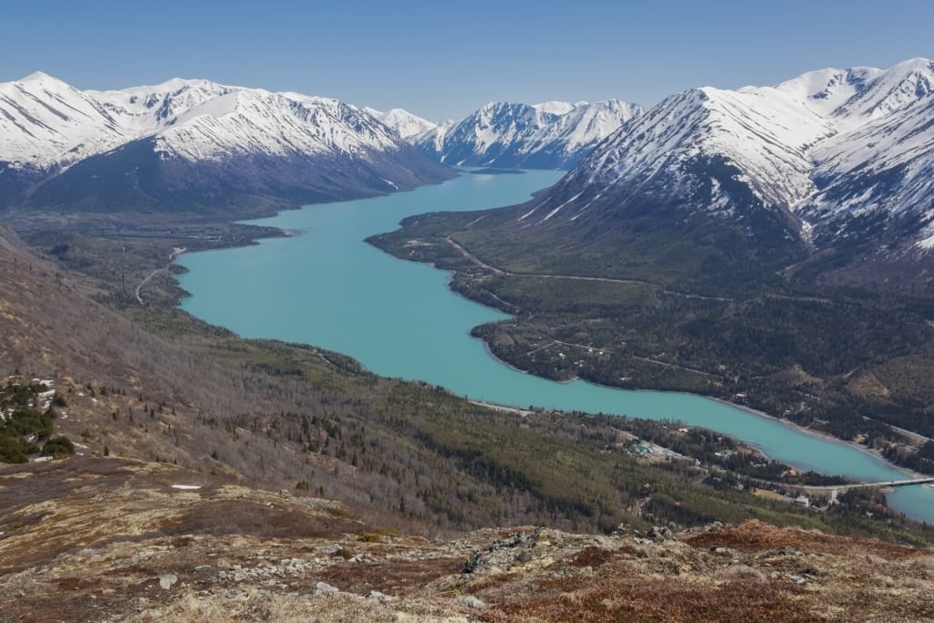 Kenai Lake, one of the most beautiful lakes in Alaska